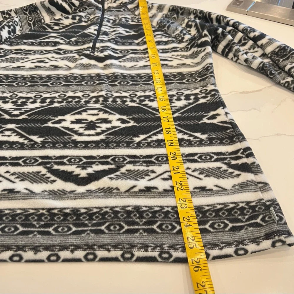 Eddie Bauer Black & White Quarter Zip Pullover Women's Fleece Sweater, Small - Picture 11 of 11